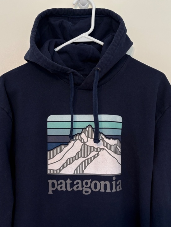 Patagonia #39584 Men's Line Logo Ridge Uprisal Hoody/Hoodie Sweatshirt XL Blue - Picture 2 of 9
